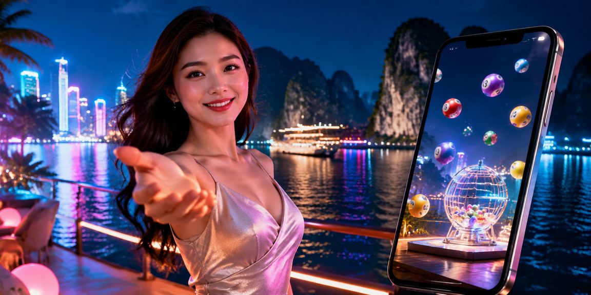 Ánh đèn neon xổ số tại vịnh Hạ Long – không khí giải trí đêm trên 7560